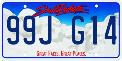 SD license plate 99JG14