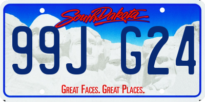 SD license plate 99JG24