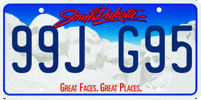 SD license plate 99JG95