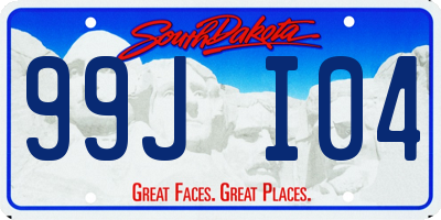 SD license plate 99JI04