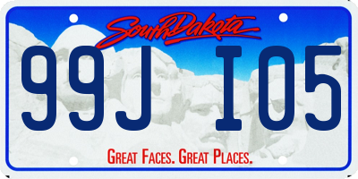 SD license plate 99JI05