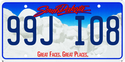 SD license plate 99JI08