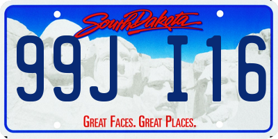 SD license plate 99JI16