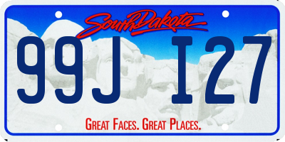 SD license plate 99JI27