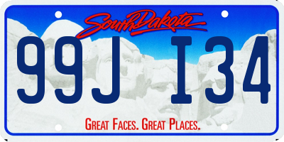 SD license plate 99JI34