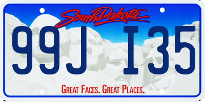 SD license plate 99JI35