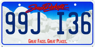 SD license plate 99JI36