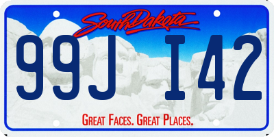 SD license plate 99JI42