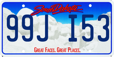 SD license plate 99JI53