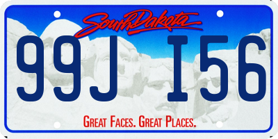 SD license plate 99JI56