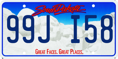 SD license plate 99JI58