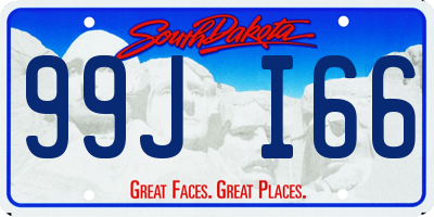 SD license plate 99JI66