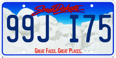 SD license plate 99JI75