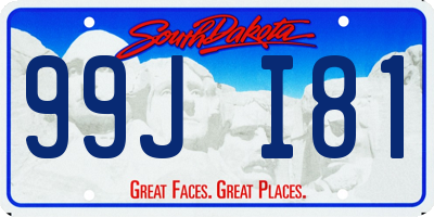 SD license plate 99JI81
