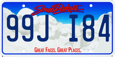 SD license plate 99JI84