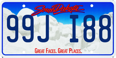 SD license plate 99JI88