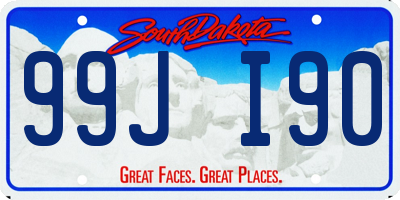 SD license plate 99JI90