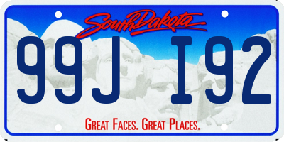 SD license plate 99JI92
