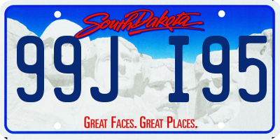 SD license plate 99JI95
