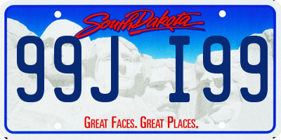 SD license plate 99JI99