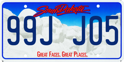 SD license plate 99JJ05