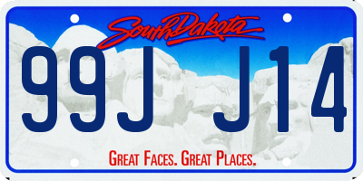SD license plate 99JJ14