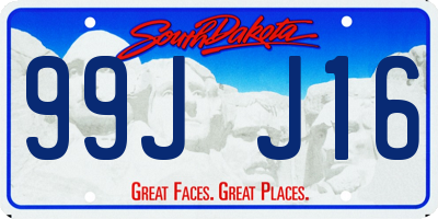 SD license plate 99JJ16