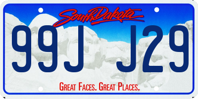 SD license plate 99JJ29