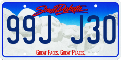 SD license plate 99JJ30