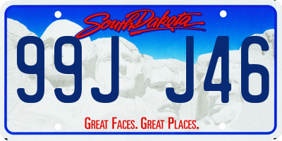 SD license plate 99JJ46