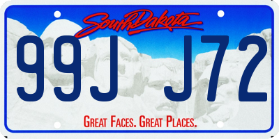 SD license plate 99JJ72