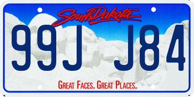 SD license plate 99JJ84