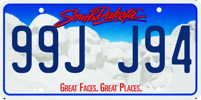 SD license plate 99JJ94