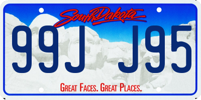 SD license plate 99JJ95