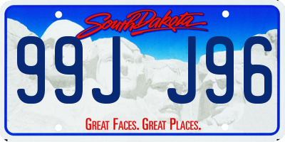 SD license plate 99JJ96