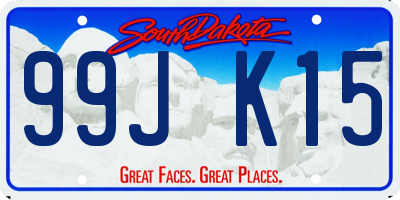 SD license plate 99JK15