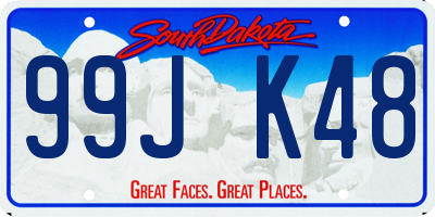 SD license plate 99JK48