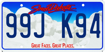 SD license plate 99JK94