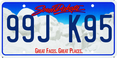 SD license plate 99JK95