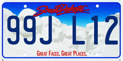 SD license plate 99JL12