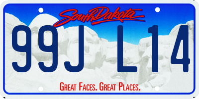 SD license plate 99JL14