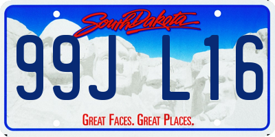 SD license plate 99JL16
