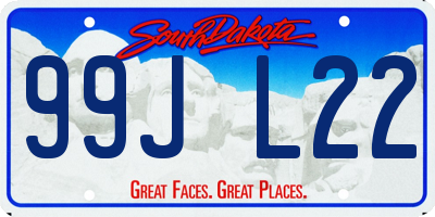 SD license plate 99JL22