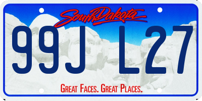 SD license plate 99JL27