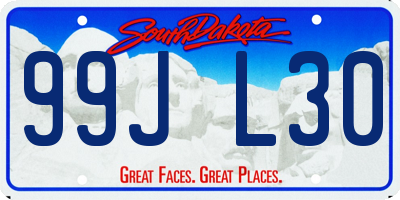 SD license plate 99JL30