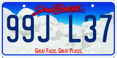 SD license plate 99JL37