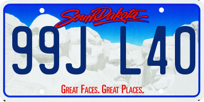 SD license plate 99JL40