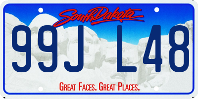SD license plate 99JL48