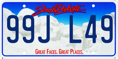 SD license plate 99JL49