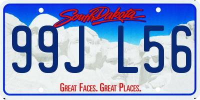 SD license plate 99JL56